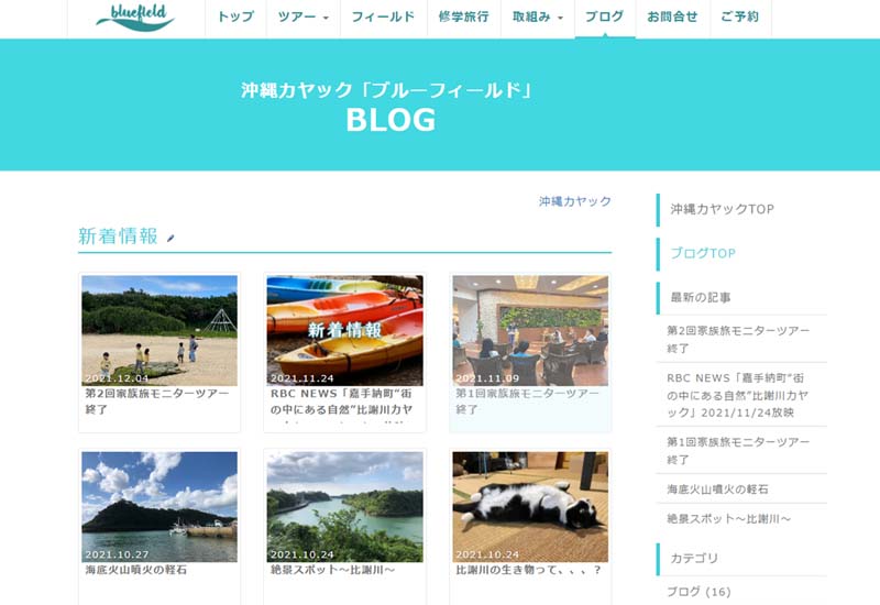 SEOホームページでのブログの設置例2 SEOホームページでのブログの設置例2