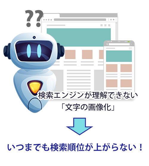 テキストの画像化は検索エンジンは理解しない テキストの画像化は検索エンジンは理解しない