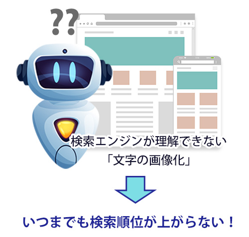 テキストの画像化は検索エンジンは理解しない テキストの画像化は検索エンジンは理解しない